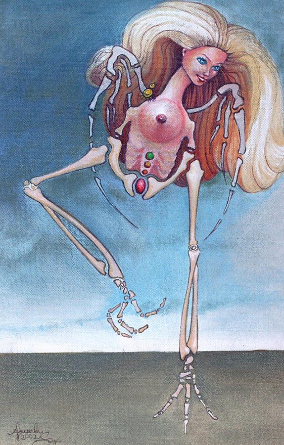 graphite and oil on canvas, 20x15 cm, 2002