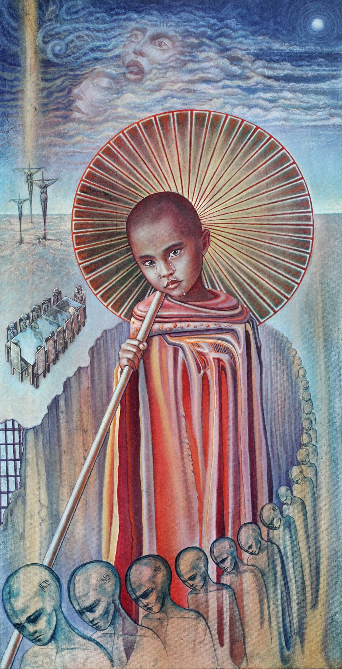 acrylic, casein, and oil on canvas, 120x60 cm, 2004