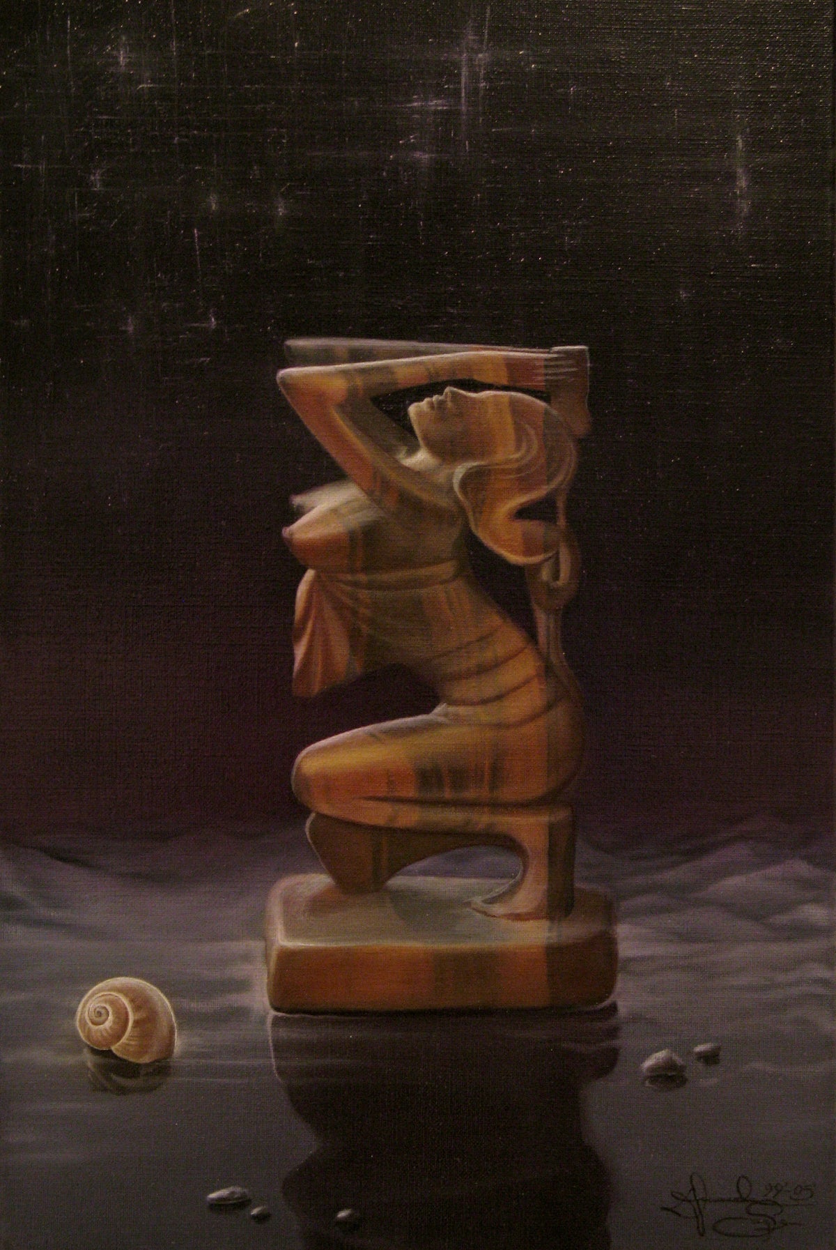 egg tempera, casein, and oil on canvas, 50x40 cm, 1999