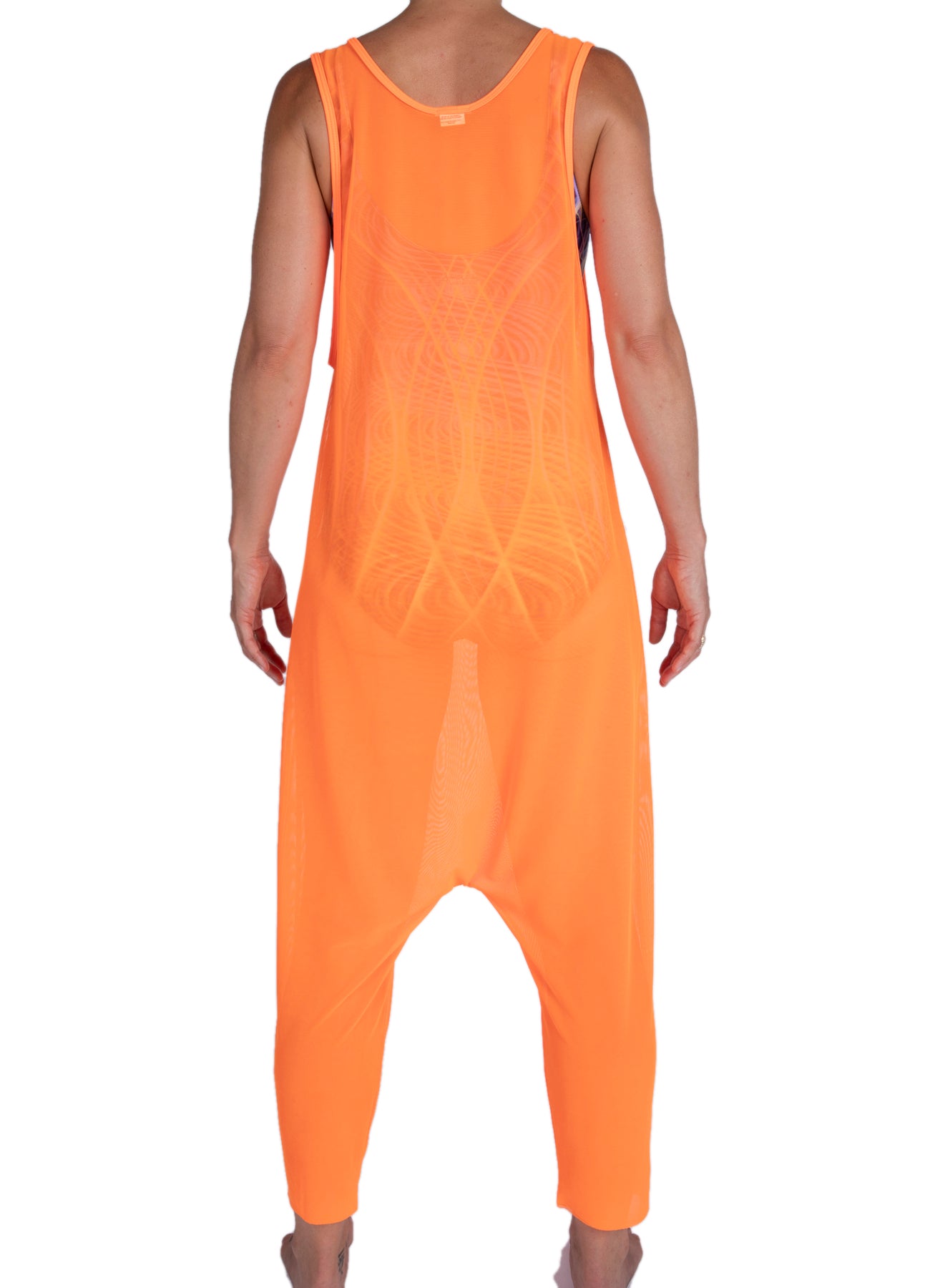 Neon Orange Mesh Onesie