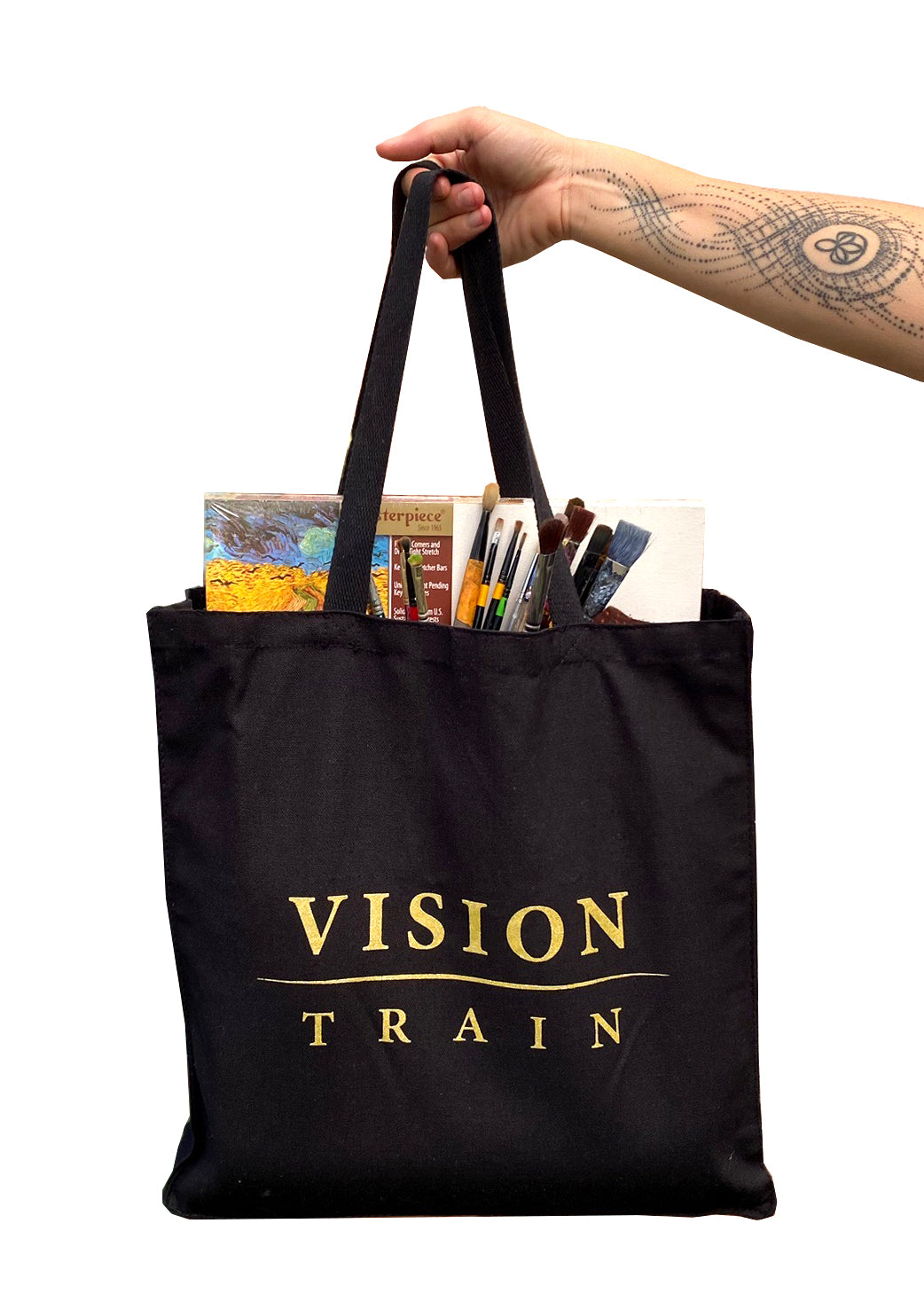 Vision Train Cotton Canvas Tote Bag
